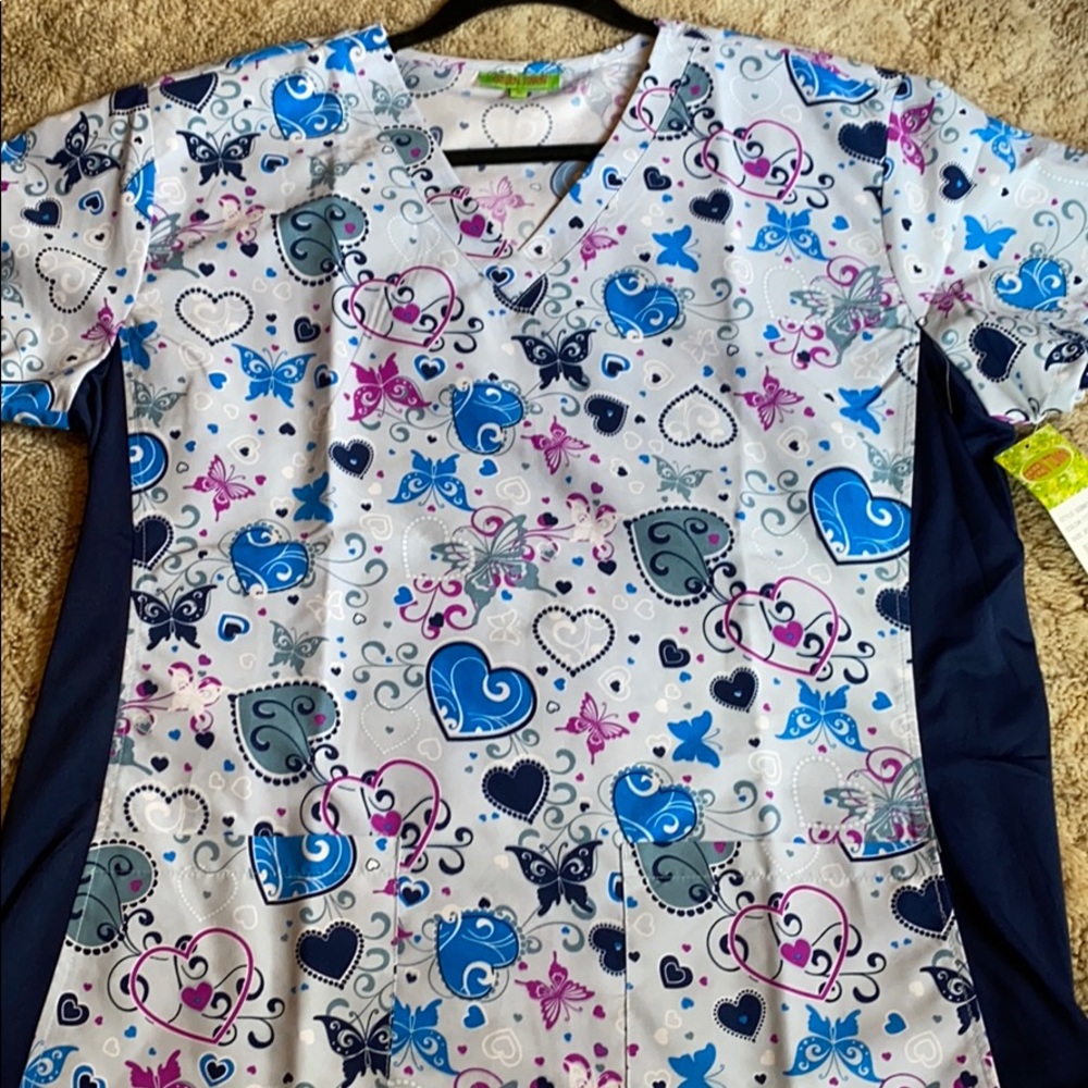 Navy Scrub Top